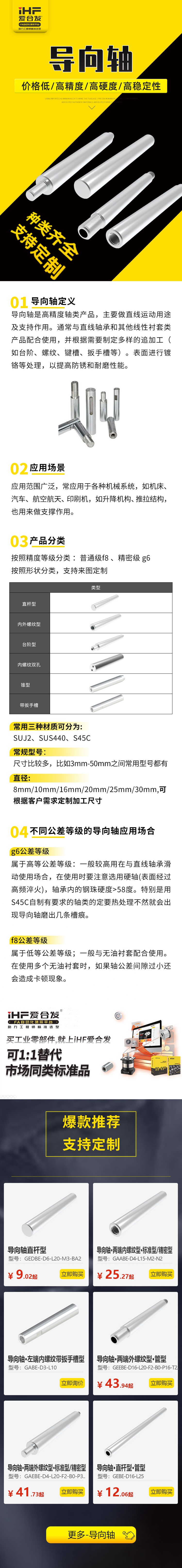 帶你30秒了解導(dǎo)向軸，支持定制！